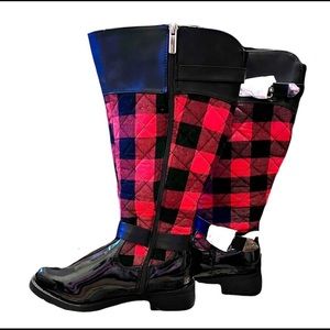 Womens Quilted Riding Boots Buffalo Check Lane Bryant